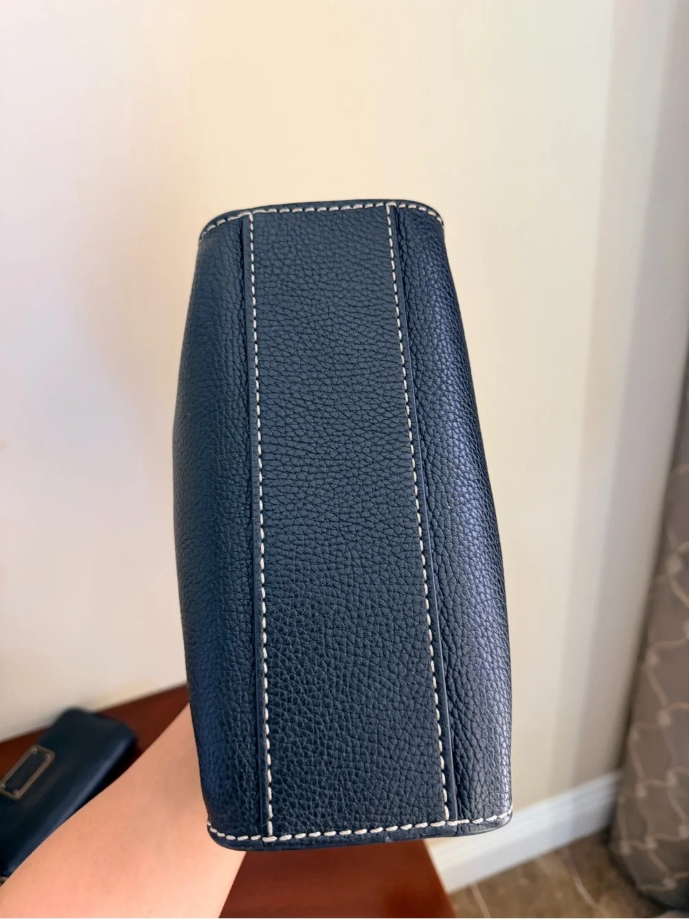 Marc Jacobs black pebbled Leather Mini Tote with Matching Wrist Wallet